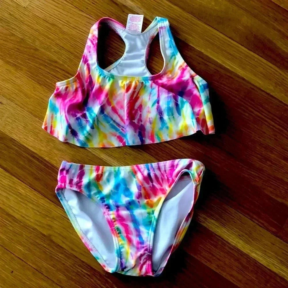 NWOT ruffle top bikini set